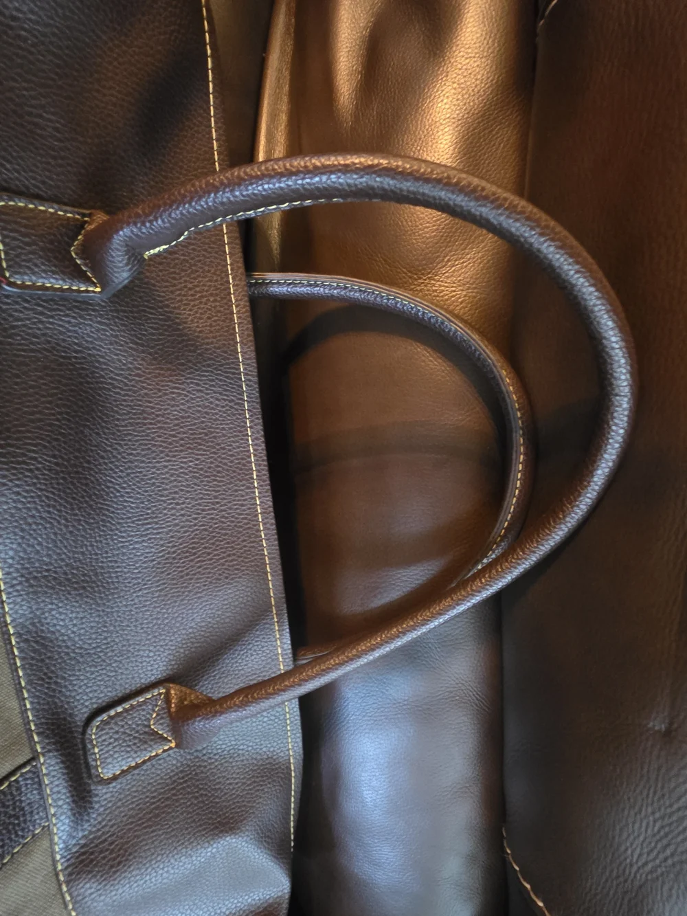 Nautica Men’s Brown Canvas & Leather Tote Bag